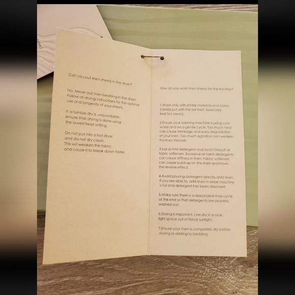 Tosmo 100% Linen Queen Pillowcases 2 - Picture 5 of 5